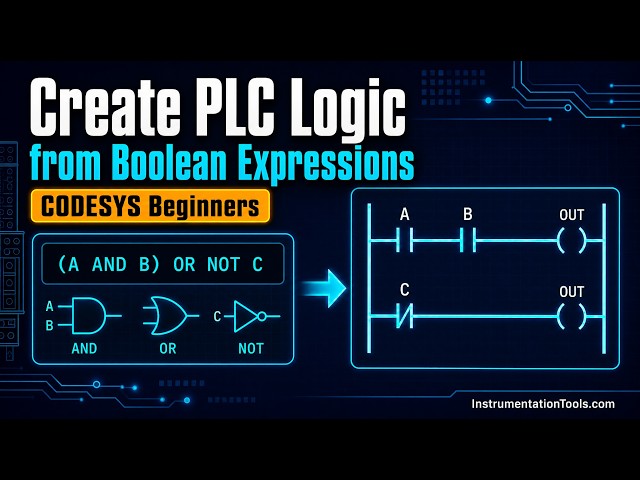 Video thumbnail for Create PLC Logic from Boolean Expressions | CODESYS Beginners