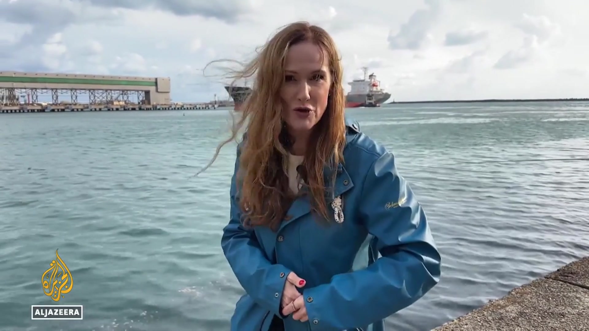 Video thumbnail for Russia port city attacked: Fire at oil facility on Black Sea impacts residents