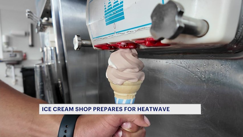 Video thumbnail for 'Expecting a whole lot of people.' Norwalk ice cream shop readies for influx of customers during extreme heat