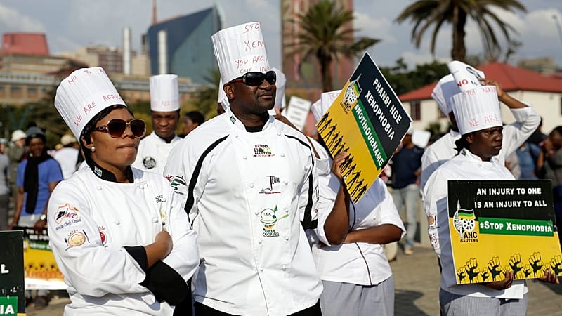 Video thumbnail for South Africa vows crackdown on xenophobic attacks after Ghana protest