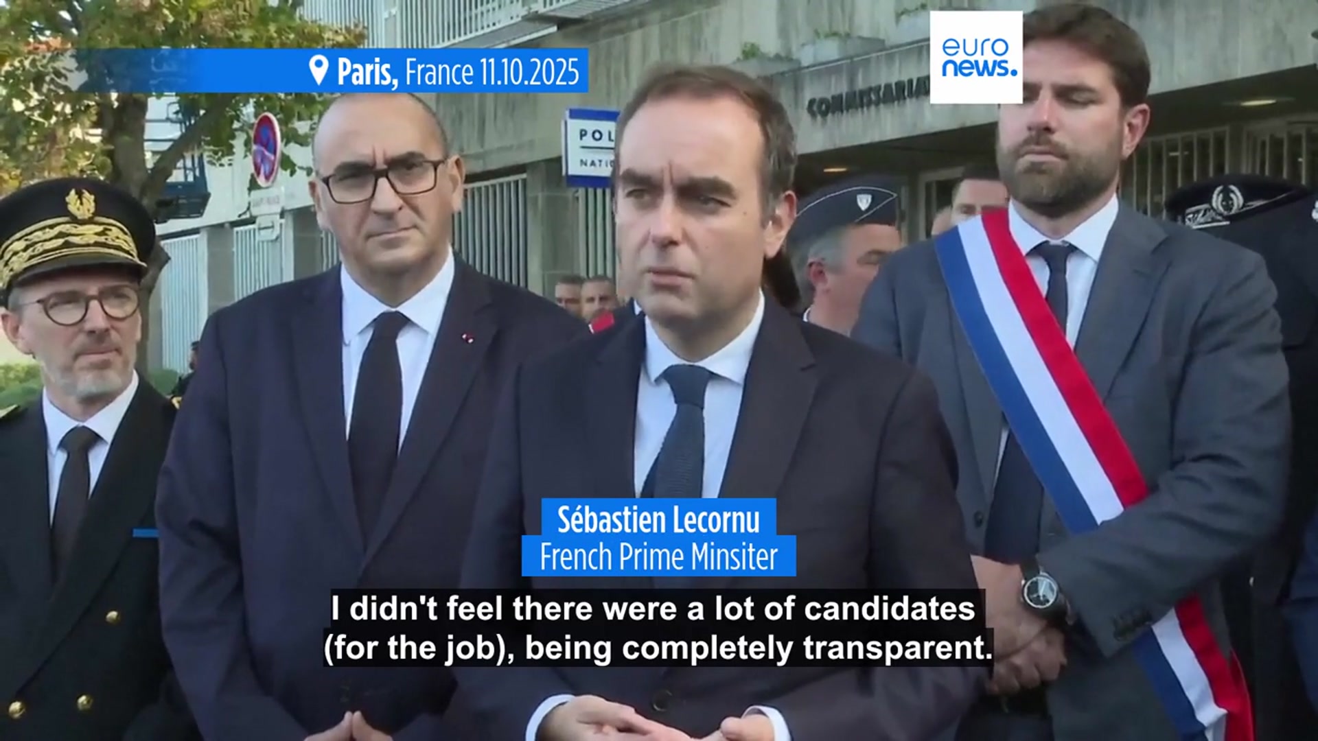 'Video thumbnail for Reappointed French PM Lecornu says new cabinet must not give in to partisan interests'