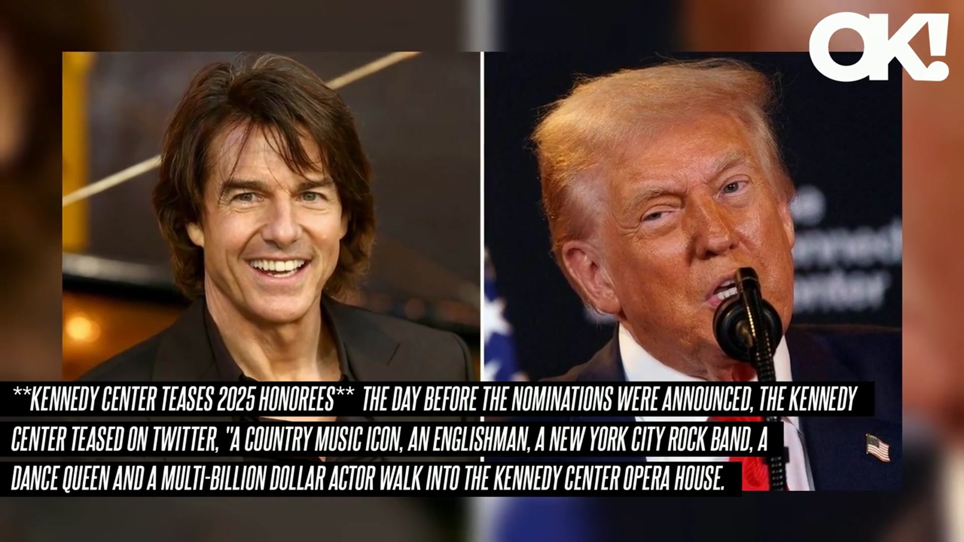 'Video thumbnail for Tom Cruise Declined Donald Trump's Invitation to Name Him as Kennedy Center Honoree'