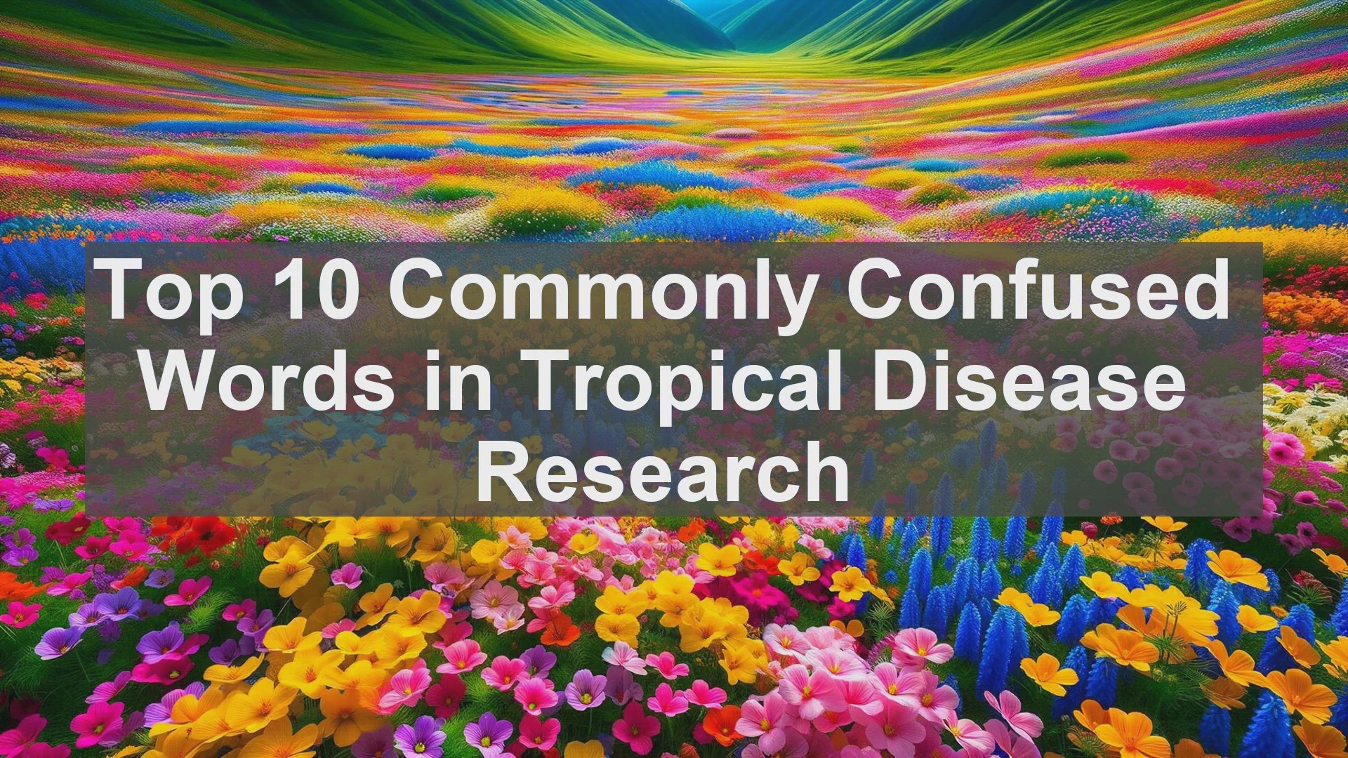 'Video thumbnail for Top 10 Commonly Confused Words in Tropical Disease Research'