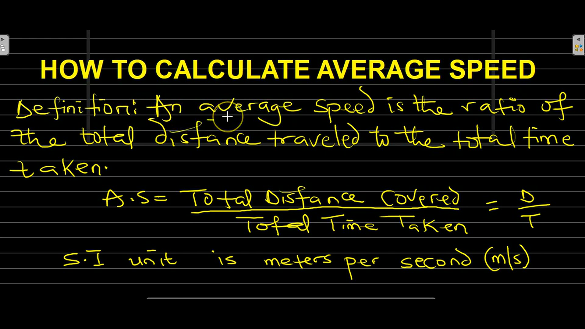 'Video thumbnail for How to Calculate Average Speed in Physics'