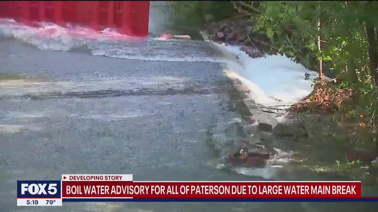 'Video thumbnail for Boil water advisory in Paterson, NJ, after water main break'