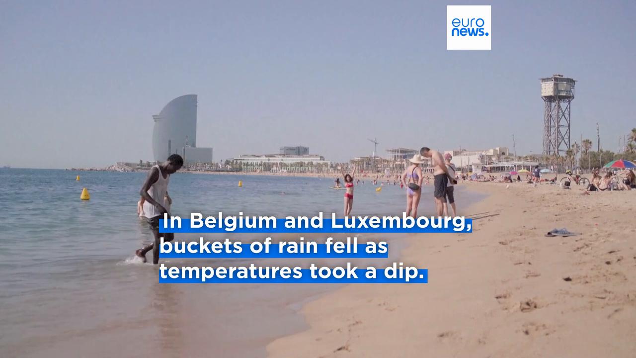 Video thumbnail for Parts of Europe cool off after days of extreme heat yet risks remain