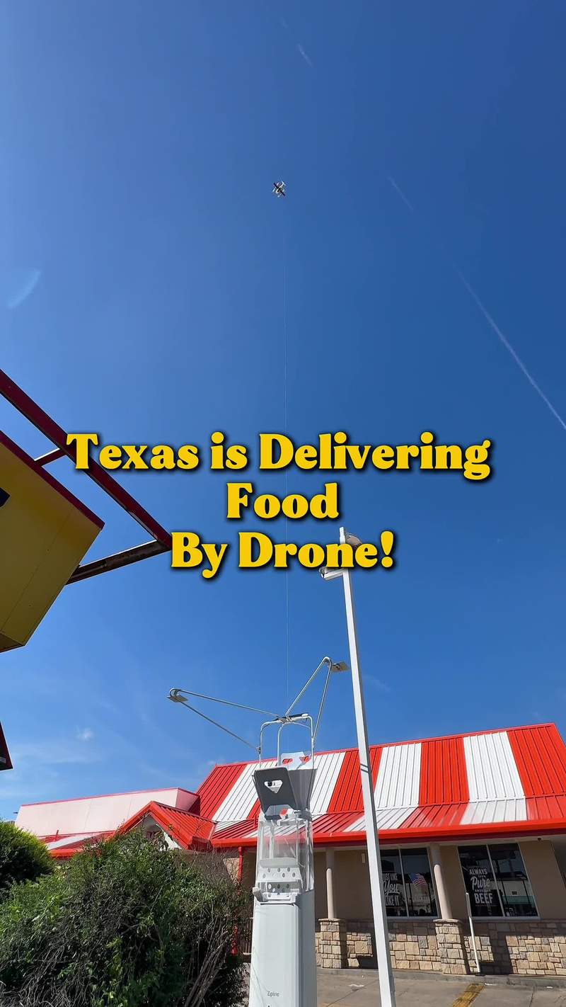 Video thumbnail for Texas Whataburger Drone Delivers Fast Food from the Sky