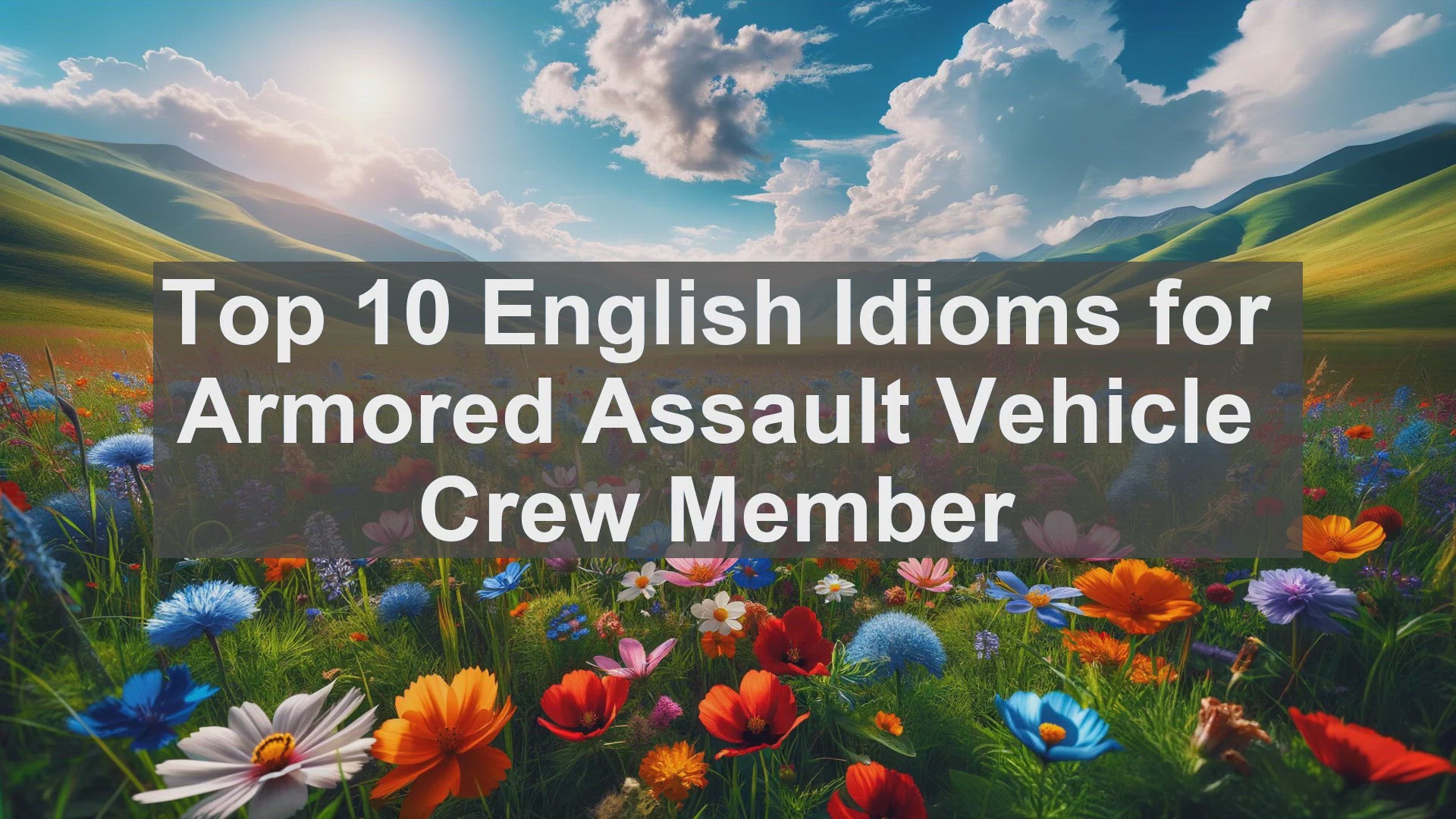 'Video thumbnail for Top 10 English Idioms for Armored Assault Vehicle Crew Member'