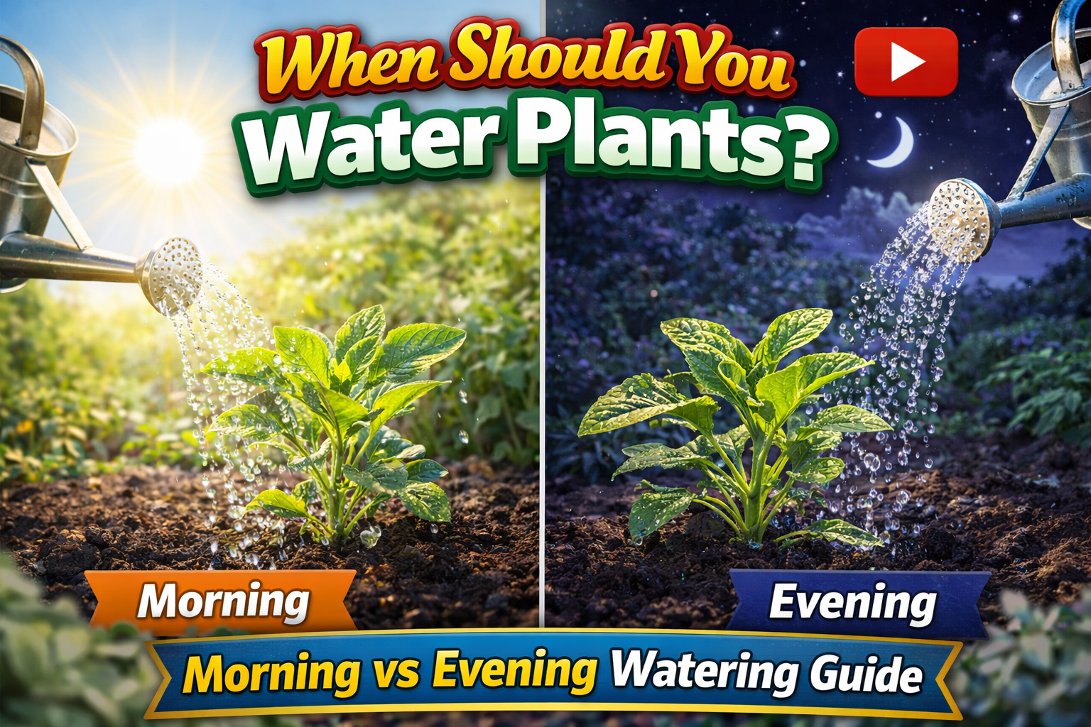 Video thumbnail for When Should You Water Plants? | Morning vs Evening Watering Guide