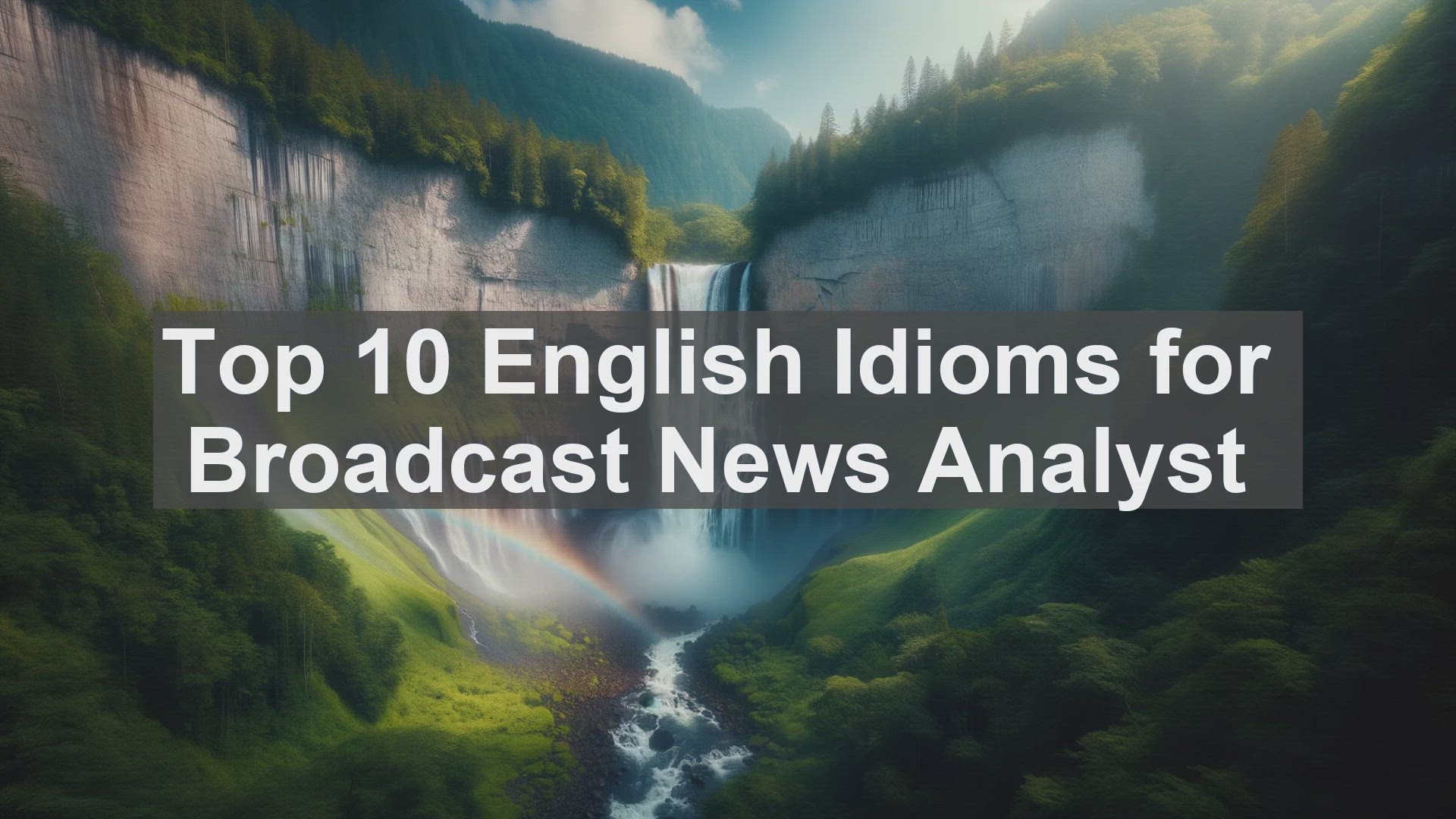 'Video thumbnail for Top 10 English Idioms for Broadcast News Analyst'