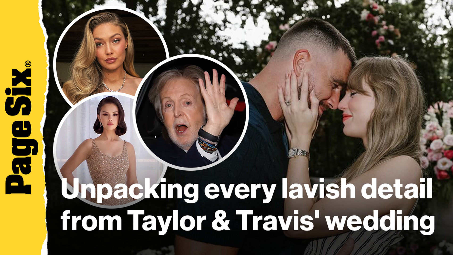 Video thumbnail for Unpacking every lavish detail from Taylor Swift and Travis Kelce's wedding: legendary performances, heartfelt vows, more
