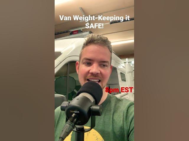Video thumbnail for Is your van too heavy? Join us tonight at 8 PM EST for our live stream and Q&A￼!￼