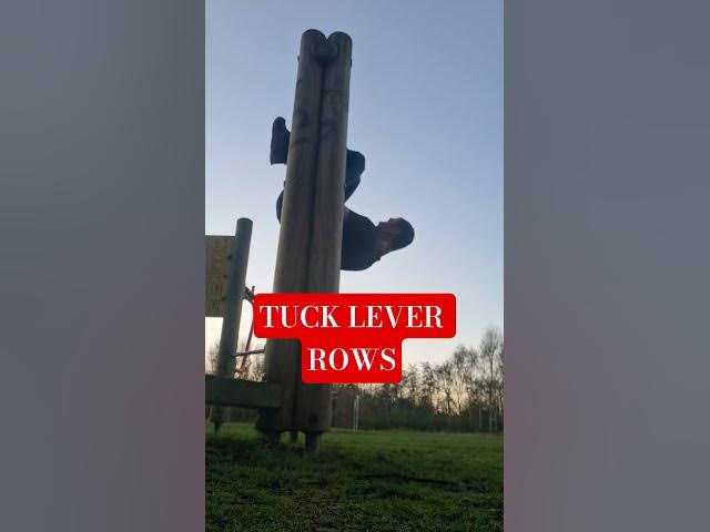 Video thumbnail for TUCK LEVER ROWS #calisthenics #workout #fitness