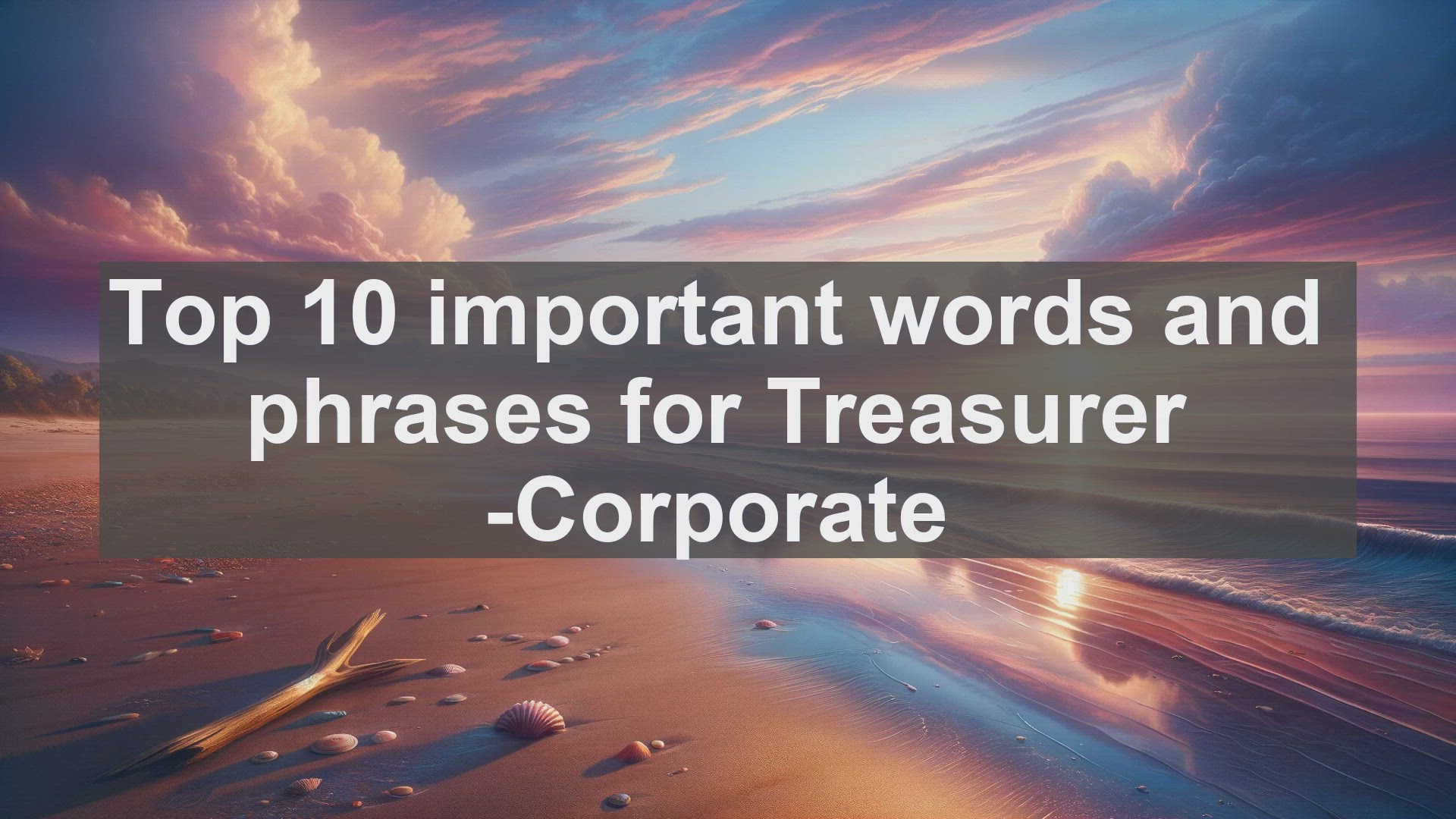 'Video thumbnail for Top 10 important words and phrases for Treasurer Corporate'