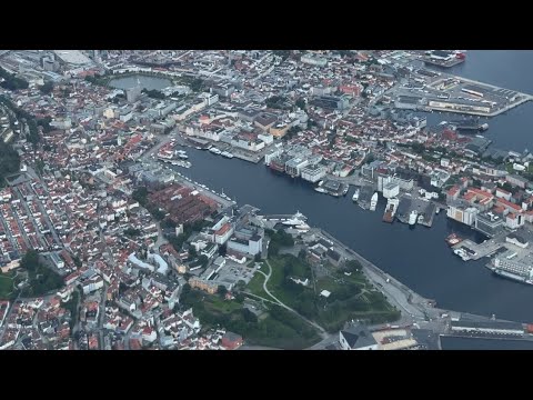 Video thumbnail for Flight From Oslo to Bergen Norway