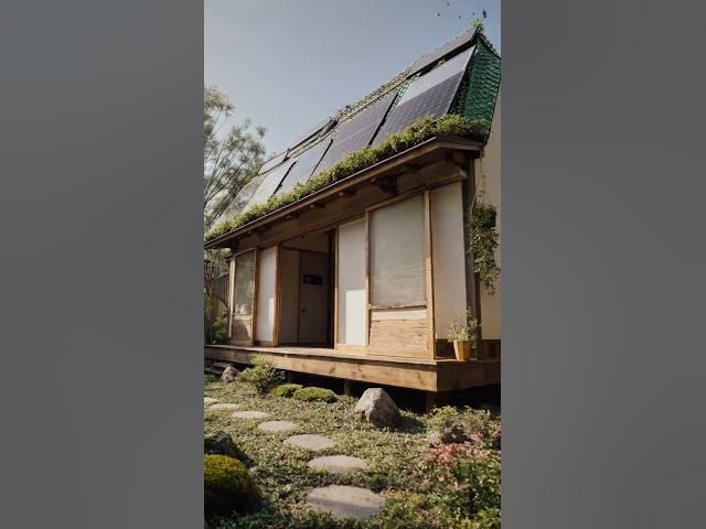 Video thumbnail for Eco-Zen Tiny Home: Japanese-Inspired Design with Green Roof & Engawa  #tinyhome #home #zen