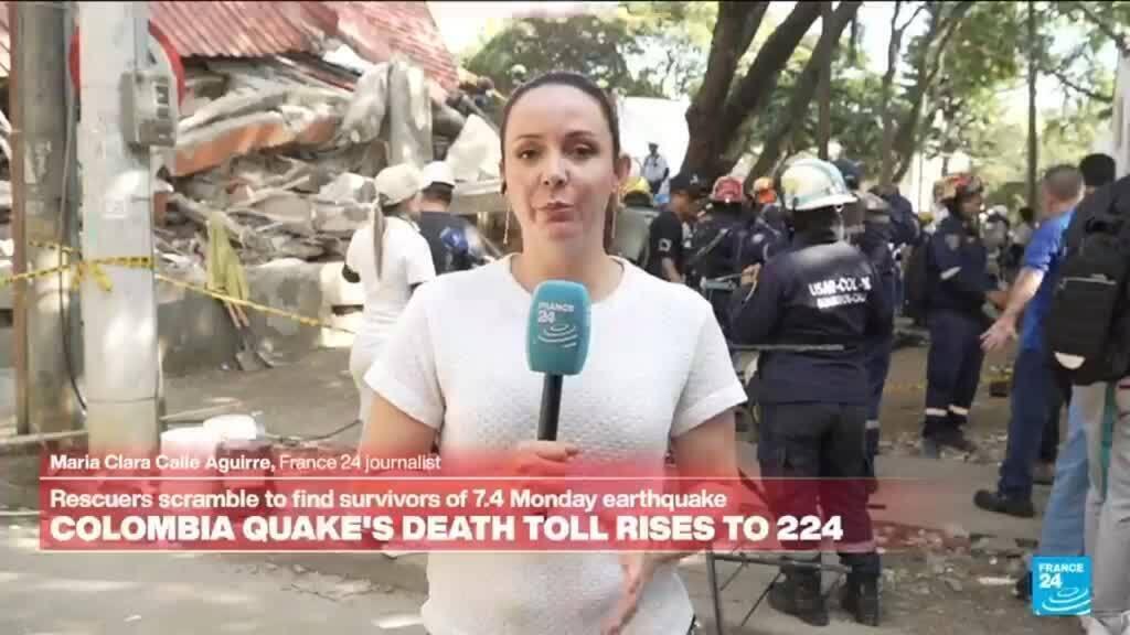 Video thumbnail for Death toll from Colombia earthquake continues to rise