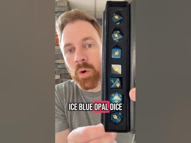 Video thumbnail for Ice Blue Opal dice from Dice Nest!