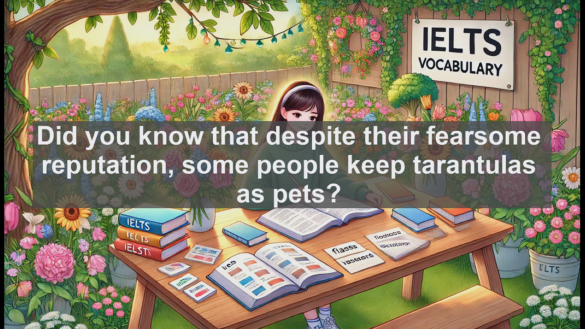 'Video thumbnail for 2000 Must Know IELTS 9.0 Vocabulary - Tarantula: Exploring the IELTS Vocabulary Word'