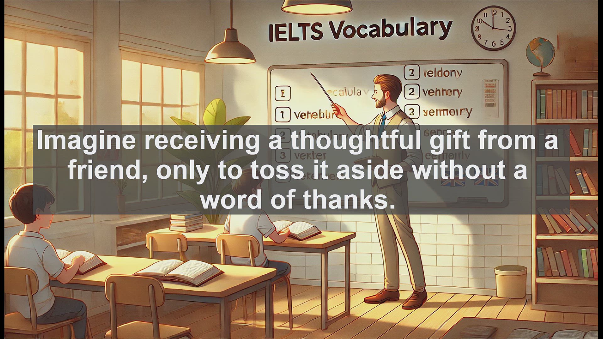 'Video thumbnail for 5000 Must Know IELTS 8.0 Vocabulary - Understanding Ingratitude: Definition, Usage, and Common Mistakes'