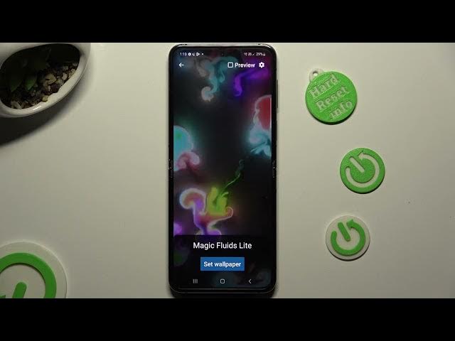 Video thumbnail for How to Apply Magic Fluids Wallpaper in SAMSUNG Galaxy Flip5 – Download & Apply Animated Wallpaper