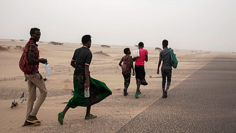 Video thumbnail for Migrants risk hunger and drowning on route from Horn of Africa to Yemen