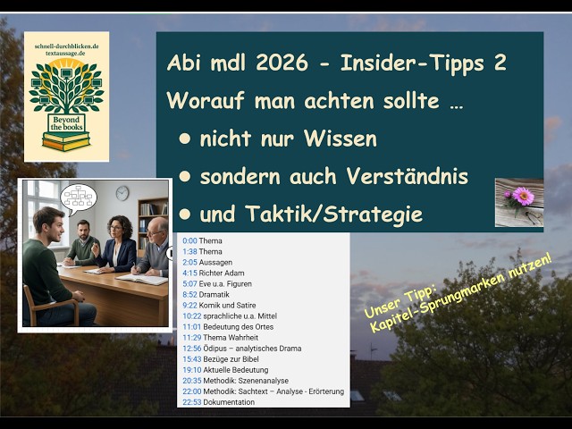 Video thumbnail for De-Abi mündlich 2026: Insider-Tipps für sicheres Auftreten - mit eigenen Akzenten = Zusatzpunkte