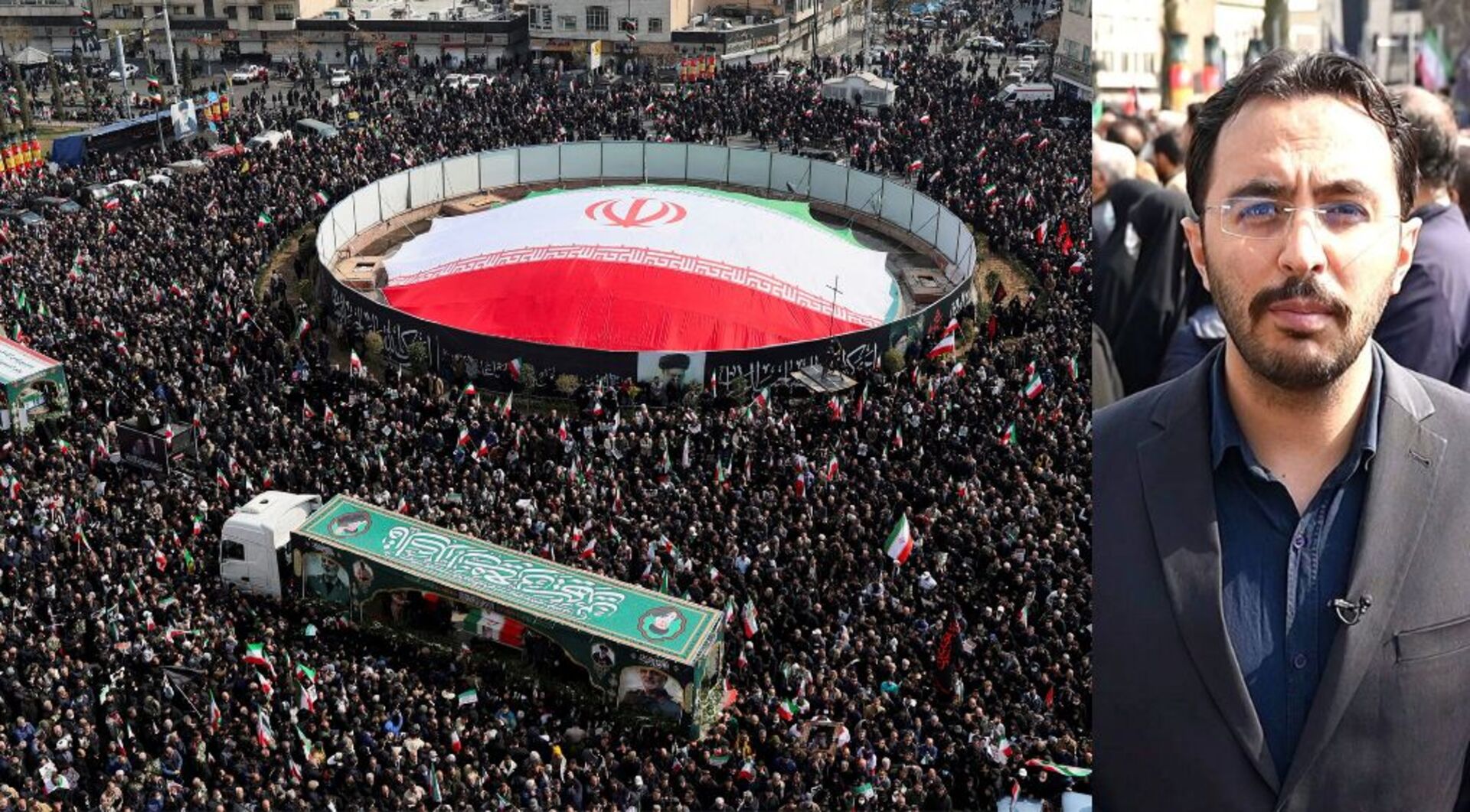 Video thumbnail for Iran holds funeral for top commanders killed in opening US-Israeli strikes