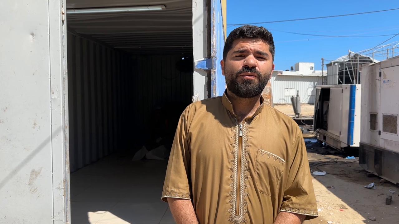 Video thumbnail for One killed, several wounded in Israeli strike in Gaza City.