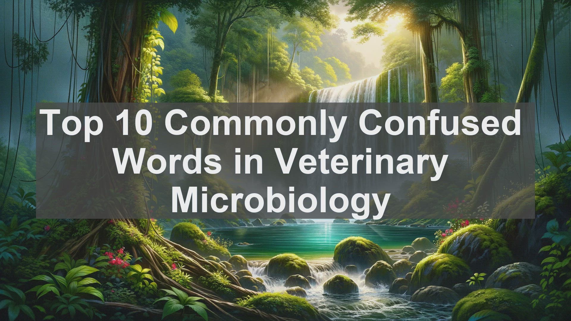 'Video thumbnail for Top 10 Commonly Confused Words in Veterinary Microbiology'