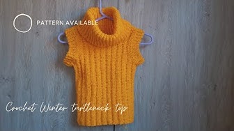 Video thumbnail for How to crochet EASY Turtleneck top | Pattern & Tutorial DIY