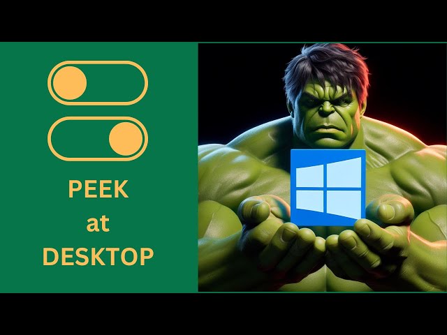 'Video thumbnail for How to Enable or Disable Peek at Desktop on Windows 10 | GearUpWindows Tutorial'
