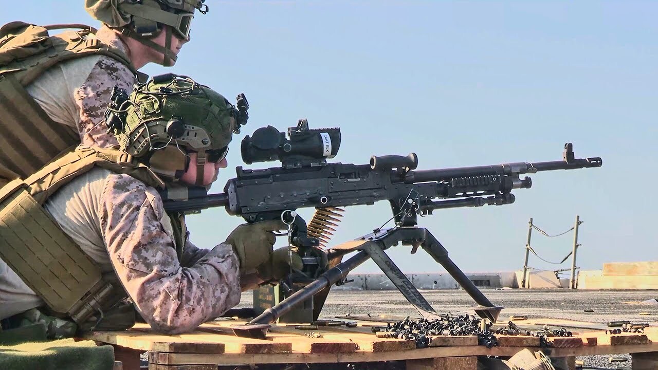 Video thumbnail for U.S. Marines M240B Machine Gun Deck Shoot • 2024