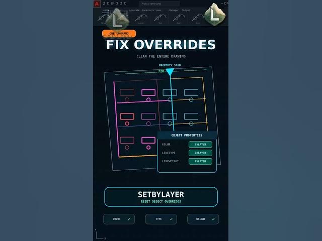 Video thumbnail for Fix Every Wrong AutoCAD Property at Once!