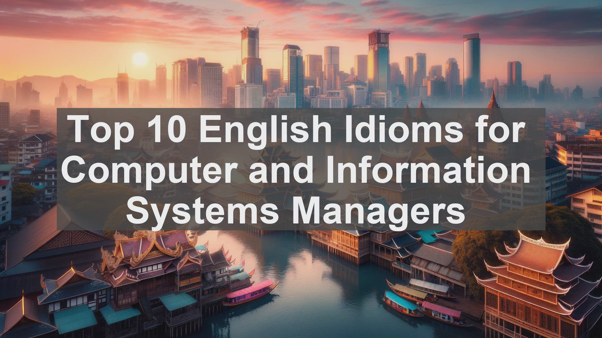'Video thumbnail for Top 10 English Idioms for Computer and Information Systems Managers'