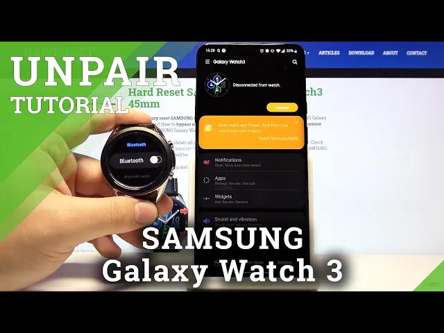 Video thumbnail for How to Unpair SAMSUNG Galaxy Watch 3 – Disconnect from Phone