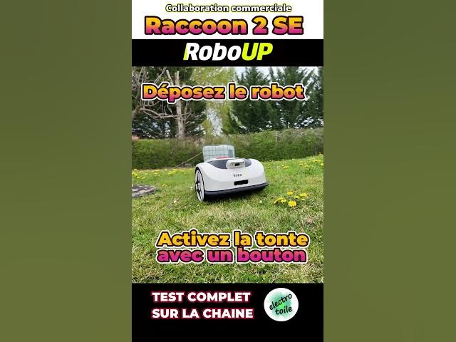 Video thumbnail for Un robot tondeuse très simple à utiliser, on le pose, on appuie et il tond | Raccoon 2 SE de RoboUp