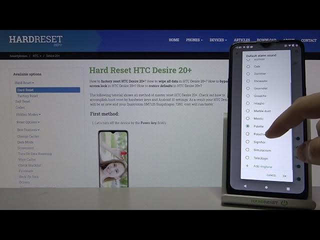Video thumbnail for Alarm Tones on HTC Desire 20+ – Available Sounds of Alarms