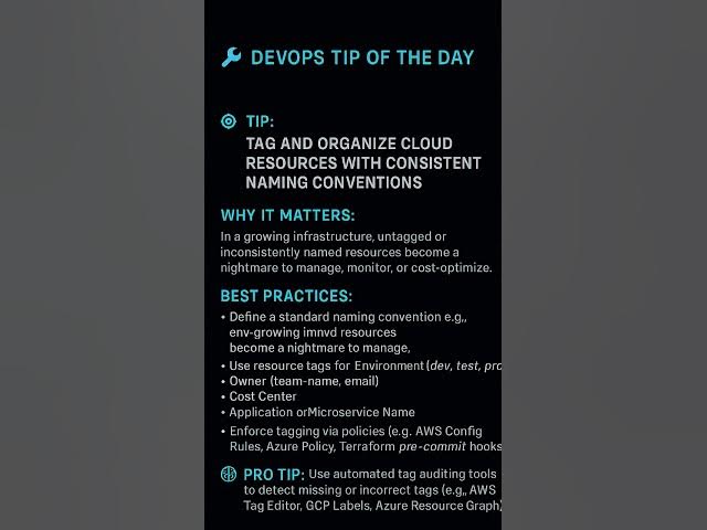 Video thumbnail for Devops tip of the day. feature for flag #Aws #DevOps #CloudOpsWithNithin