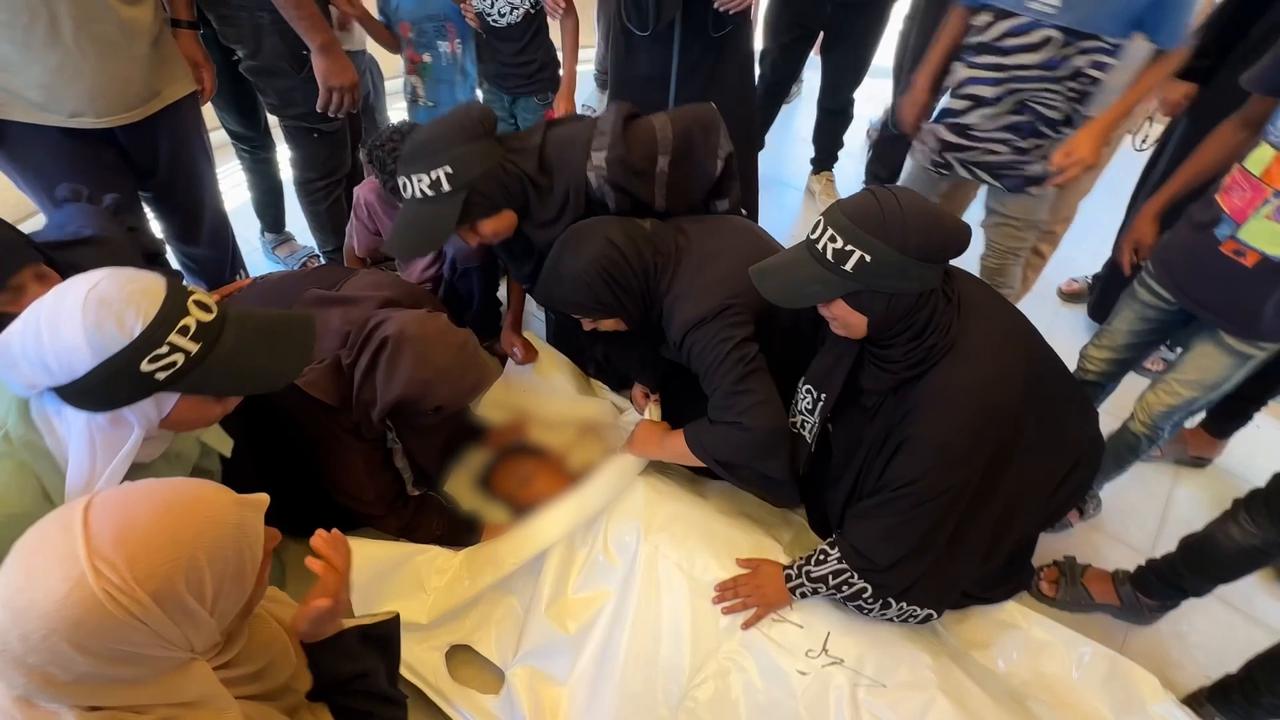 Video thumbnail for Funeral held for 14-year-old Palestinian teen killed in Khan Younis.