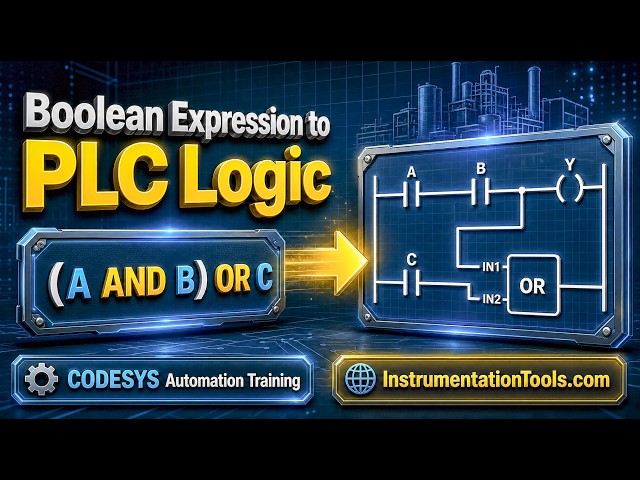 Video thumbnail for Boolean Expression to PLC Logic | CODESYS Automation Training