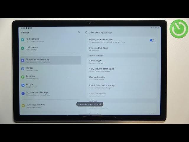 Video thumbnail for SAMSUNG Galaxy Tab A8 2021 - How To Clear Credentials