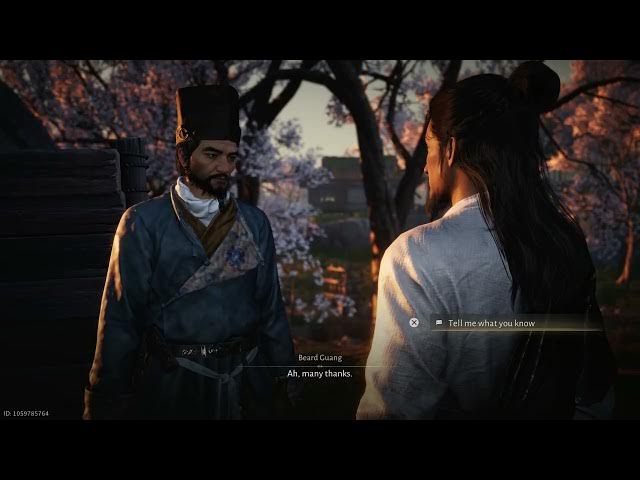 Video thumbnail for Where Winds Meet - Cleaning Up The Mess: Find Beard Guang "Lend Him a Jar" Choice Dialogue Gameplay