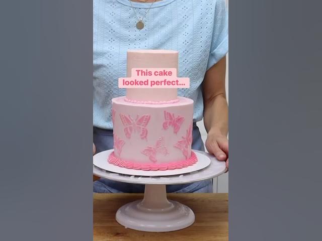 Video thumbnail for Check out the Tiered Cake tutorial on my channel to learn the steps! #cakedecorating #cake #cakes