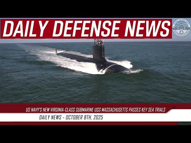 Video thumbnail for New U.S.  Navy Sub Makes Waves: USS Massachusetts Virginia-class Submarine Passes First Sea Trials