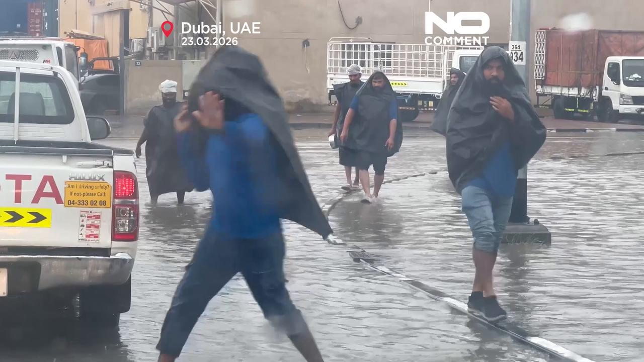Video thumbnail for Heavy rain and thunderstorms sweep across parts of the Gulf States