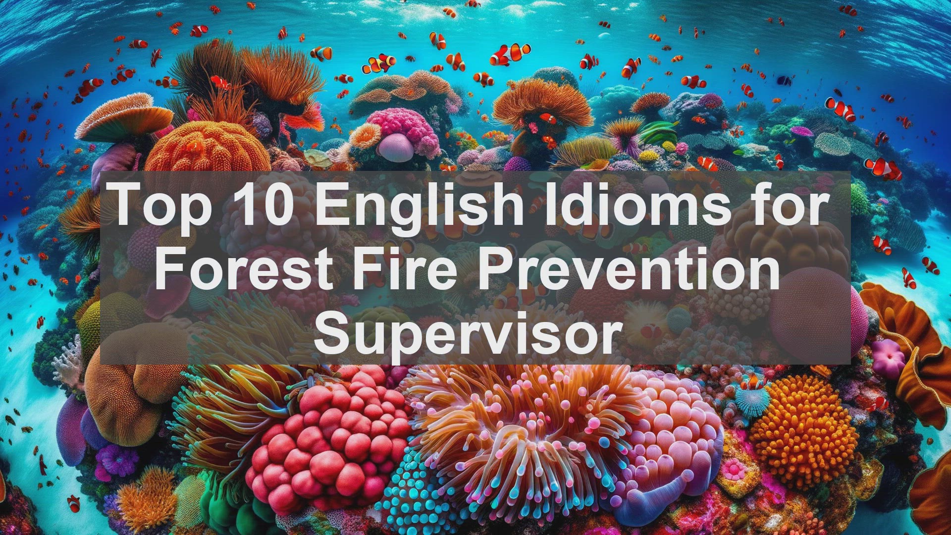 'Video thumbnail for Top 10 English Idioms for Forest Fire Prevention Supervisor'