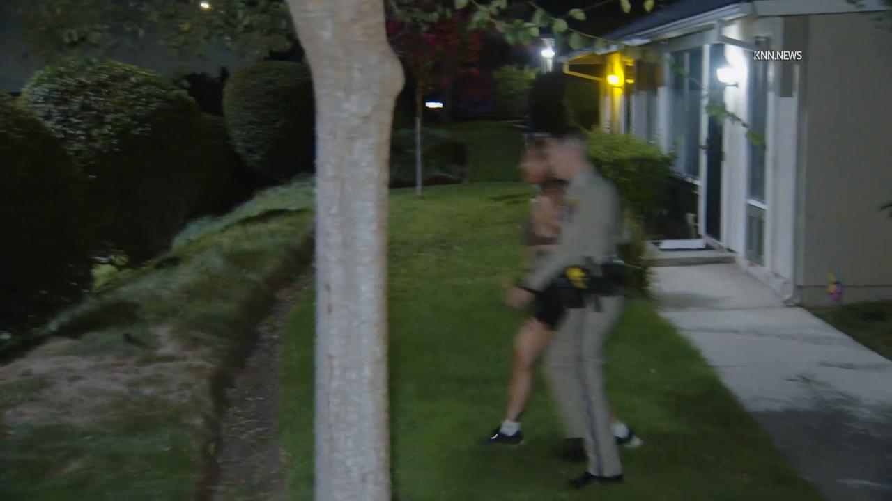 Video thumbnail for US, Los Angeles: West Covina Pursuit Ends in Arrest after Spike Strip Incident.