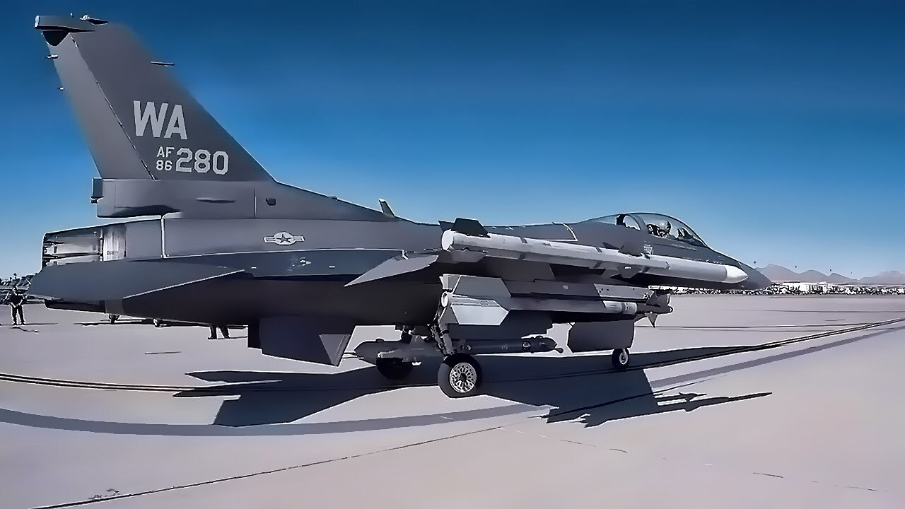 Video thumbnail for F-16 Flightline At Red Flag 18-1 + Aggressors