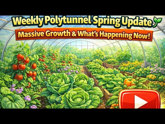 Video thumbnail for Weekly Polytunnel Spring Update 🌱 Massive Growth & What’s Happening Now!